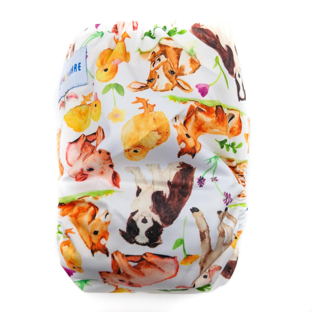 Baby Bare Teddy Side Snap All-in-Two (Ai2) Nappy - Multiple Patterns|Summer Sweets Baby