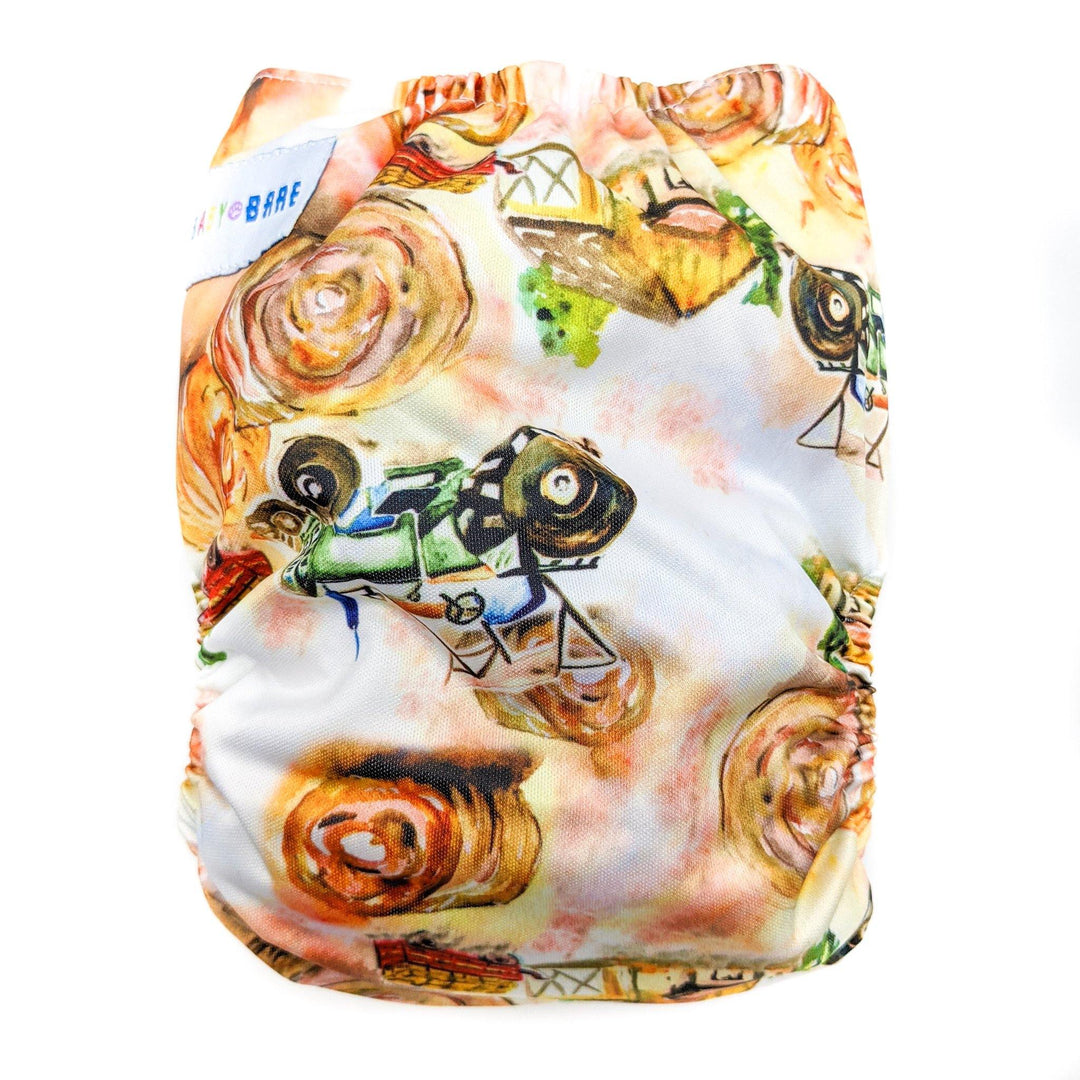Baby Bare Teddy Side Snap All-in-Two (Ai2) Nappy - Multiple Patterns|Summer Sweets Baby