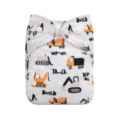 Alva Baby Construction Vehicles Pocket Nappy