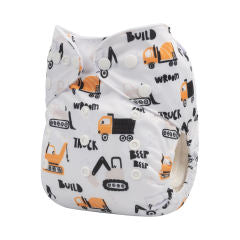 Alva Baby Construction Vehicles Pocket Nappy