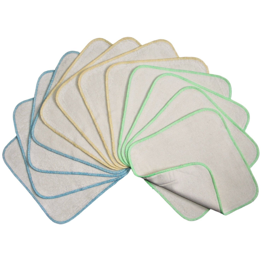 Avo & Cado Flannel Cotton & Terry Wipes (12 Pack)