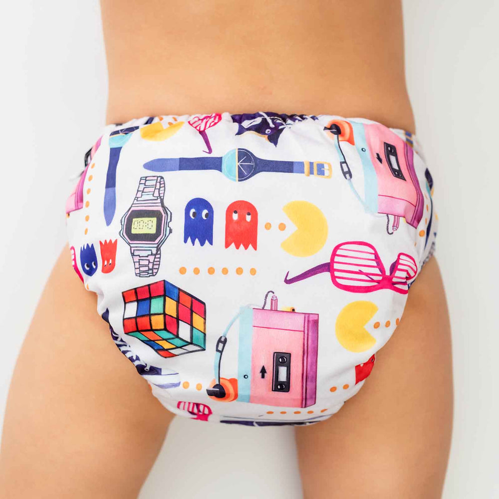 Designer Bums All-in-Two (Ai2) Cloth Nappy - 80s Vibes|Summer Sweets Baby