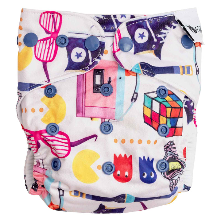 Designer Bums All-in-Two (Ai2) Cloth Nappy - 80s Vibes|Summer Sweets Baby