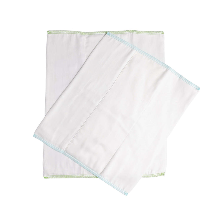 Bayrli Bleached Cotton Prefold Nappies - Size 2 - 5 or 10 Pack