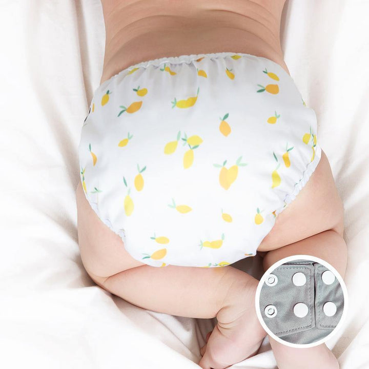 La Petite Ourse One Size Nappy Cover - Lemony|Summer Sweets Baby
