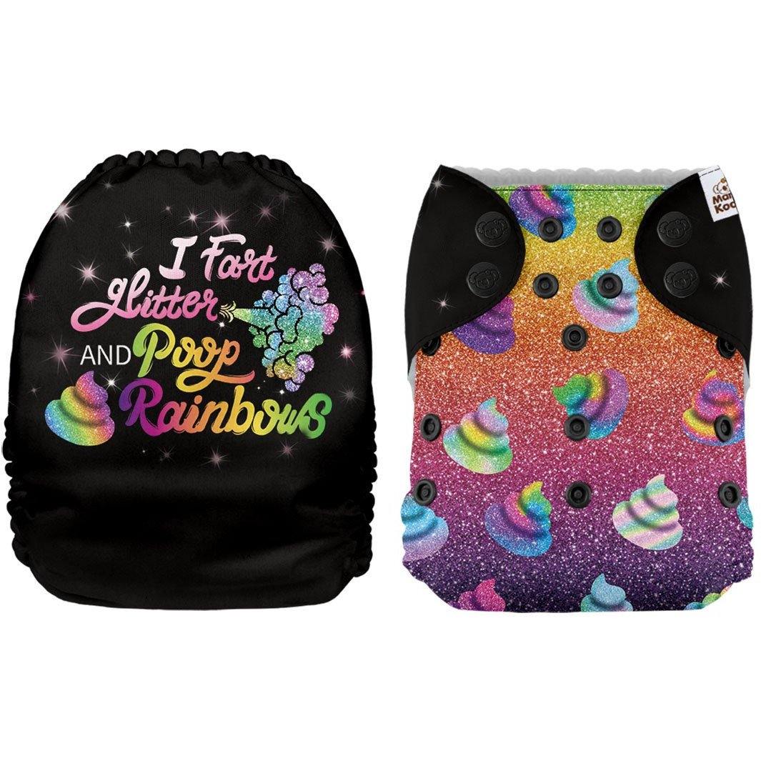 Mama Koala Fart Glitter & Poop Rainbows Pocket Nappy|Summer Sweets Baby