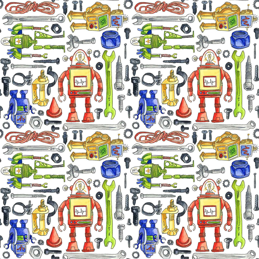 Designer Bums All-in-Two (Ai2) Cloth Nappy - Robots|Summer Sweets Baby