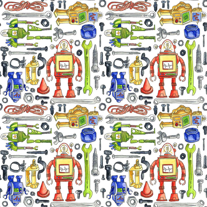 Designer Bums All-in-Two (Ai2) Cloth Nappy - Robots|Summer Sweets Baby