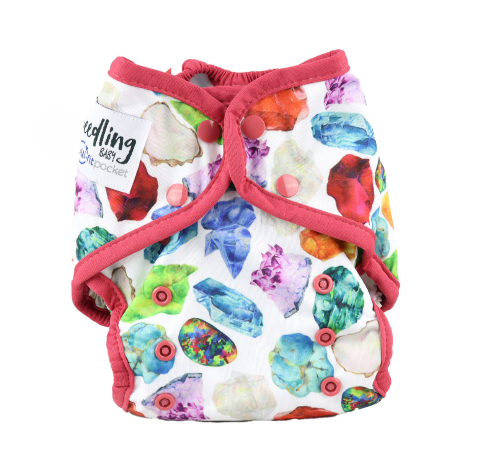 Seedling Baby Multi-Fit Pocket Nappy - Birthstone Red|Summer Sweets Baby