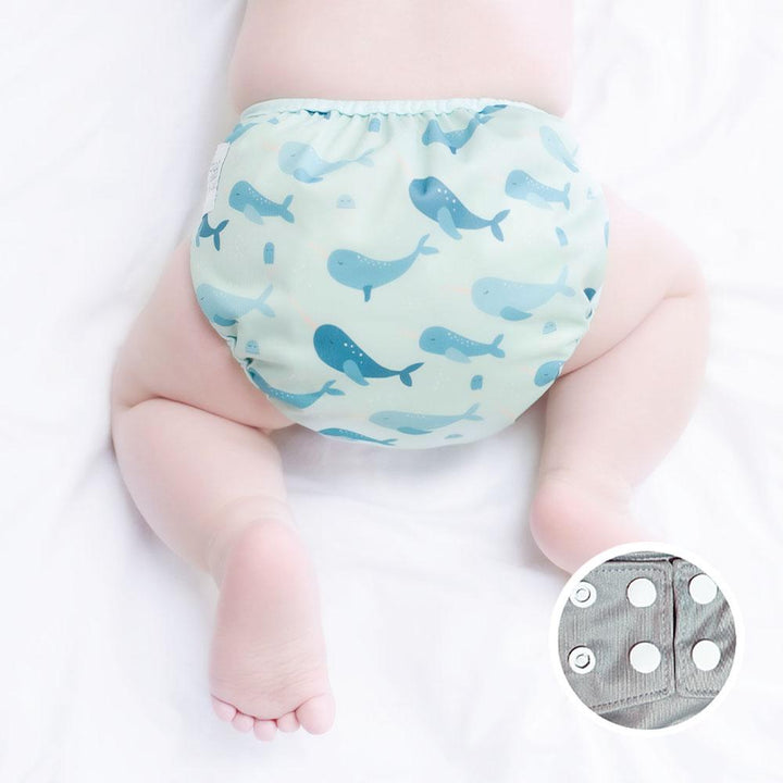 La Petite Ourse One Size Nappy Cover - Narwhal