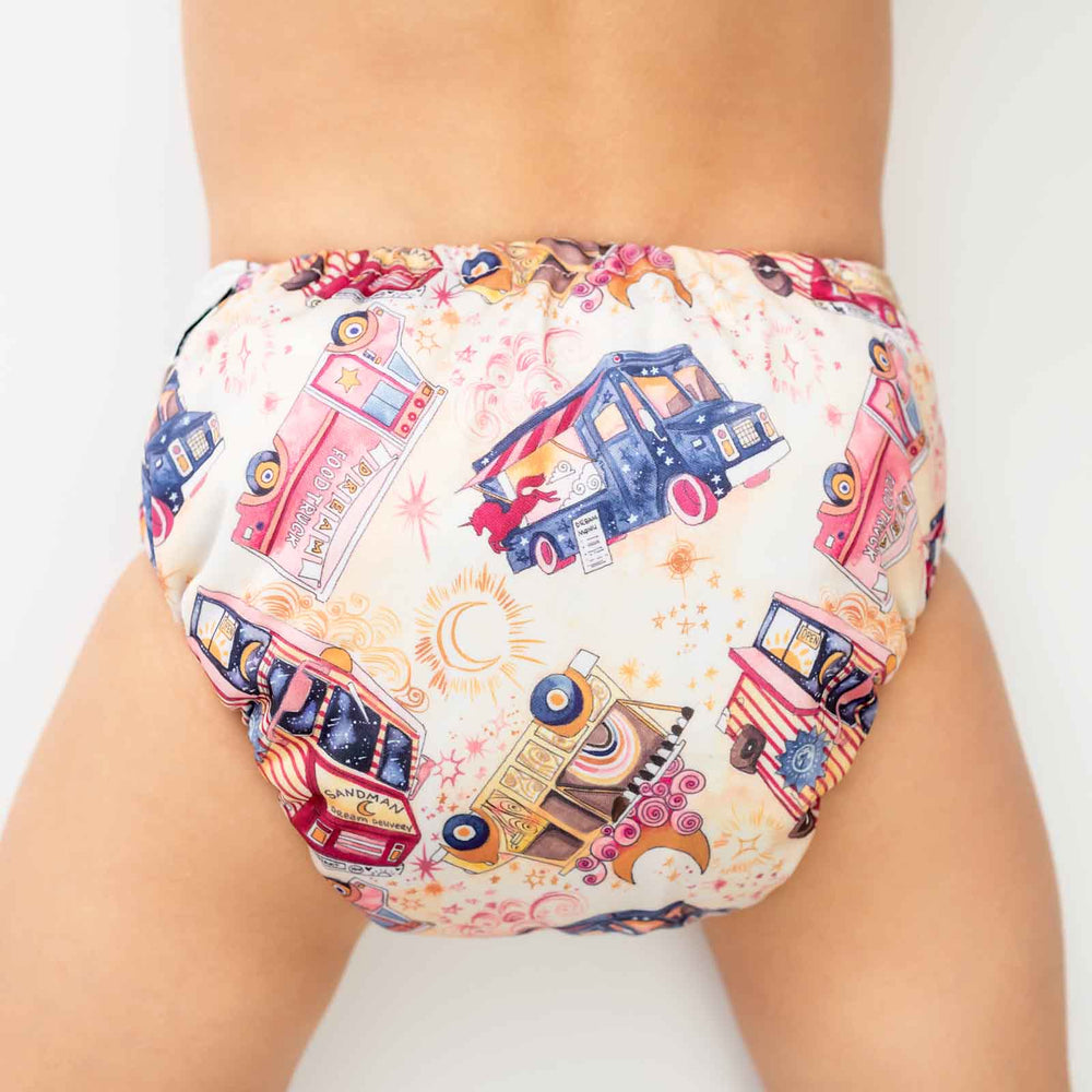 Designer Bums All-in-Two (Ai2) Cloth Nappy - Food Truck Fantasy|Summer Sweets Baby
