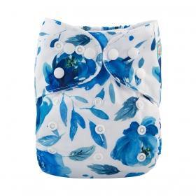 Alva Baby Blue Flowers & Leaves Pocket Nappy|Summer Sweets Baby