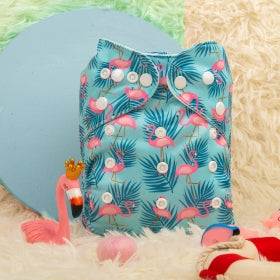 Alva Baby Flamingo Palms Pocket Nappy|Summer Sweets Baby