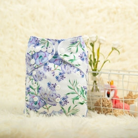 Alva Baby Purple Floral Pocket Nappy|Summer Sweets Baby