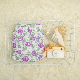 Alva Baby Purple Posies Pocket Nappy|Summer Sweets Baby