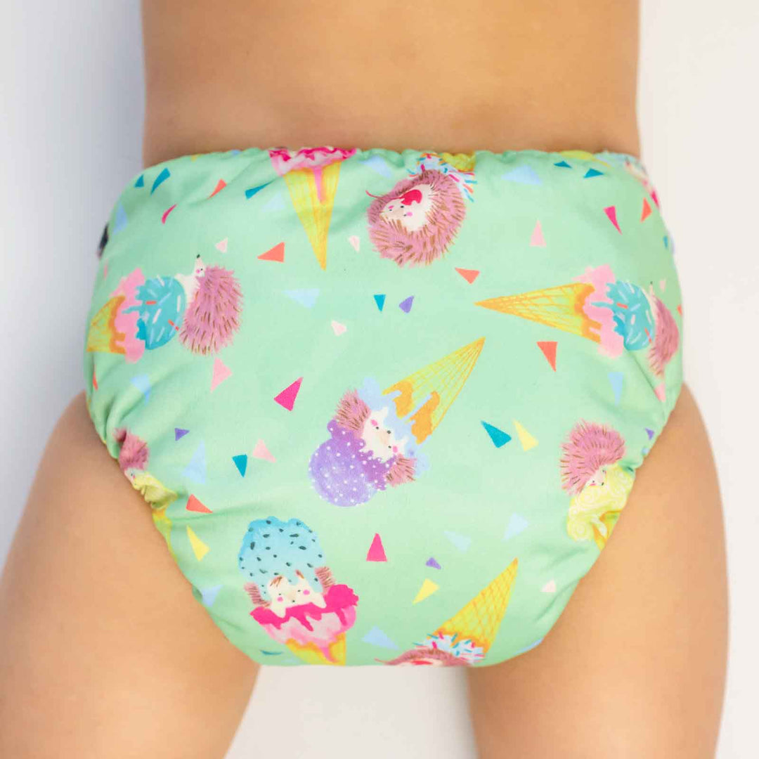 Designer Bums All-in-Two (Ai2) Cloth Nappy - Hedgehog Sundae|Summer Sweets Baby