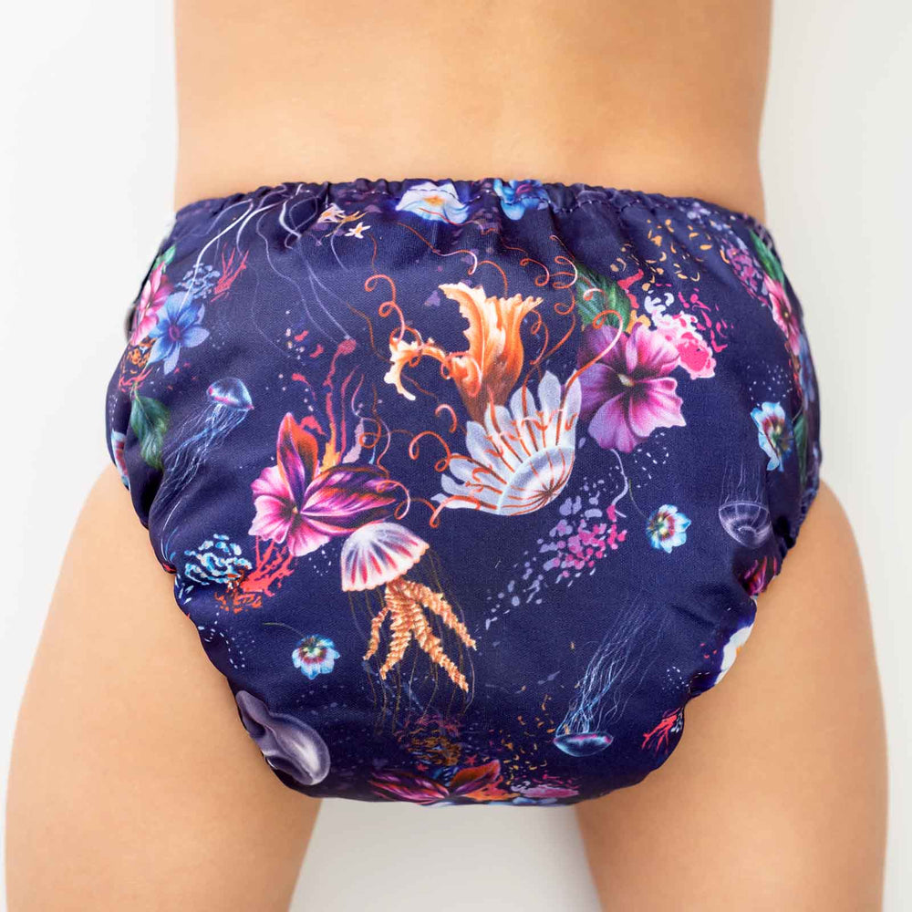 Designer Bums All-in-Two (Ai2) Cloth Nappy - Jellyfish Garden|Summer Sweets Baby