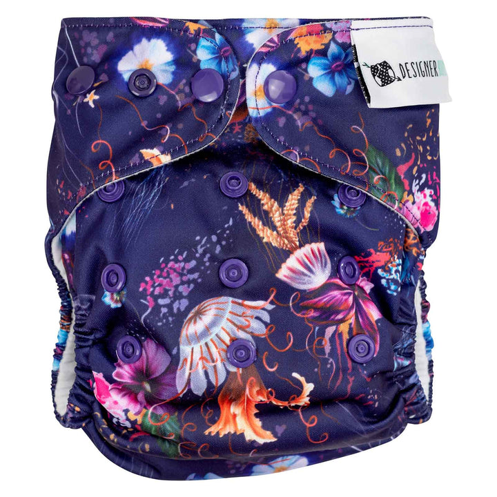 Designer Bums All-in-Two (Ai2) Cloth Nappy - Jellyfish Garden|Summer Sweets Baby