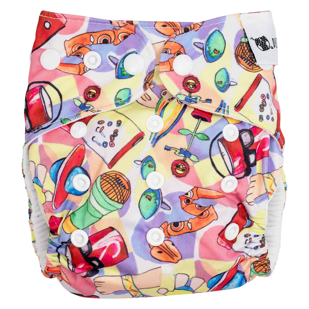 Designer Bums All-in-Two (Ai2) Cloth Nappy - Vintage Fun|Summer Sweets Baby