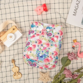 Alva Baby Flower Sugar Skulls Pocket Nappy|Summer Sweets Baby